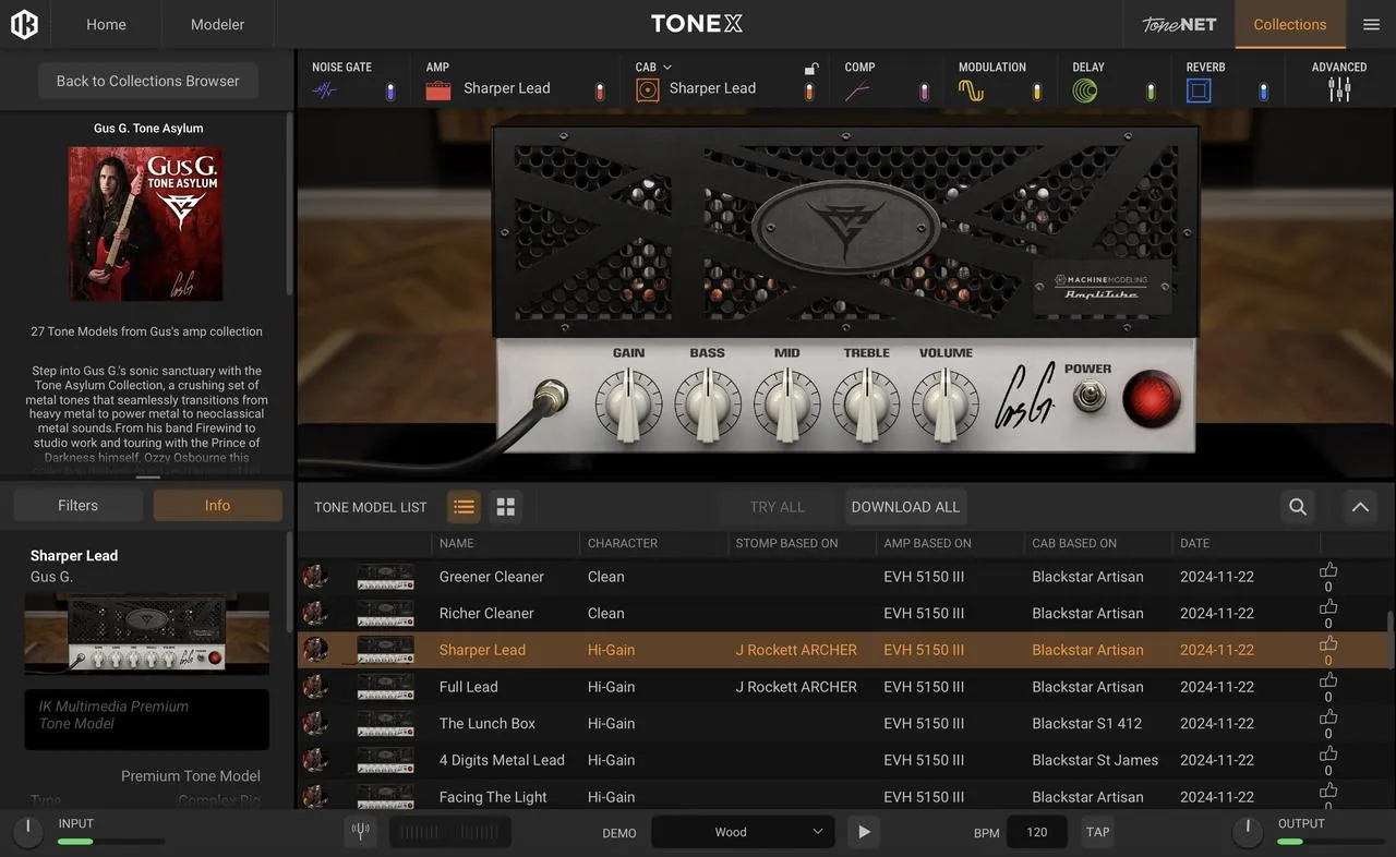 IK Multimedia Gus G. Tone Asylum Tonex Signature Collection - Image 5