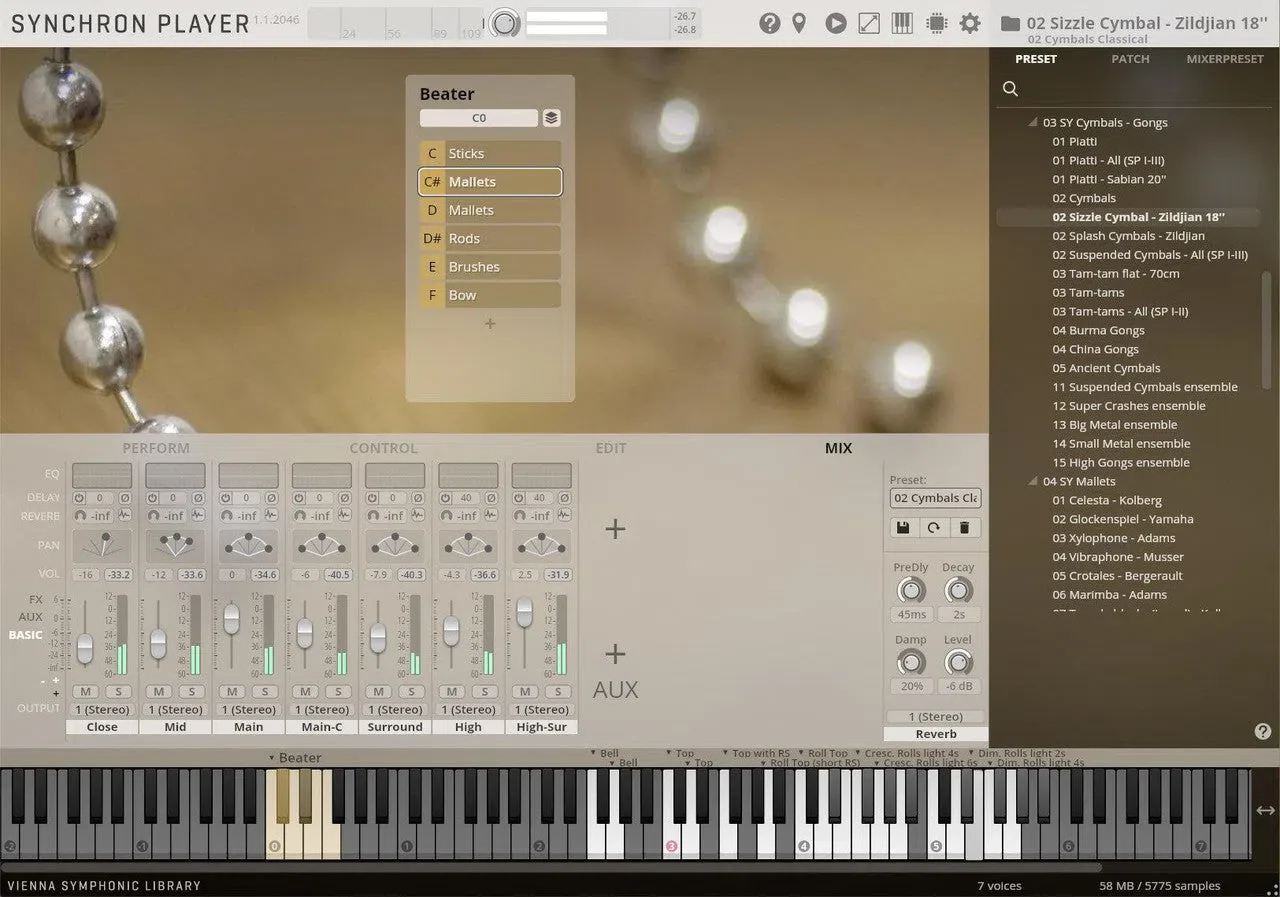 Vienna Synchron Cymbals & Gongs III Standard Library - Image 2