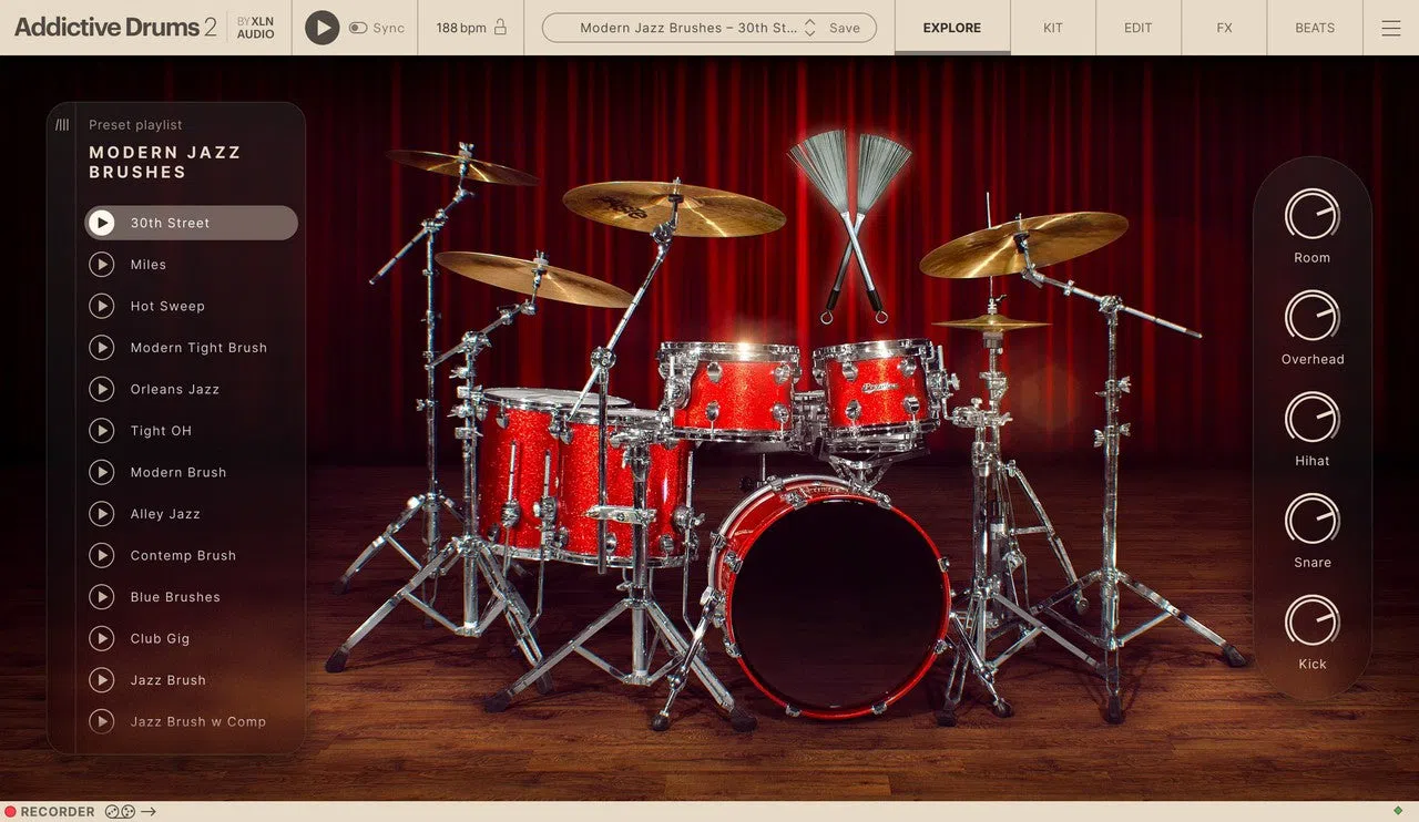 XLN Audio Modern Jazz Brushes ADpak